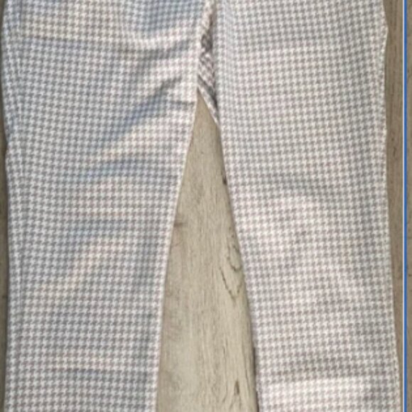 Clara Pants – Houndstooth Print in Off-White/Taupe – Size FR 36 / US 4 (S) - Picture 3 of 6